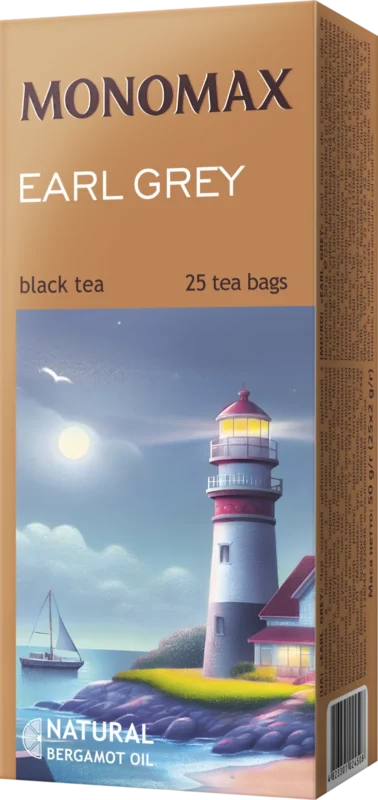 EARL GREY — Pliculețe de ceai cu fir · 25 × 2 g