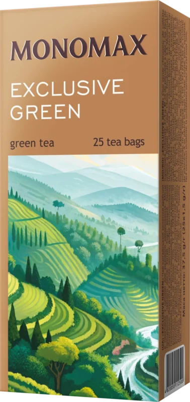 EXCLUSIVE GREEN — Pliculețe de ceai cu fir · 25 × 1.5 g