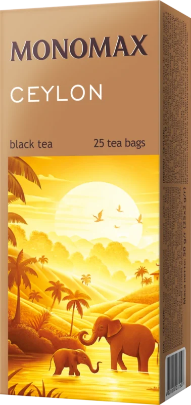 CEYLON — Tea bags with string · 25 × 2 g